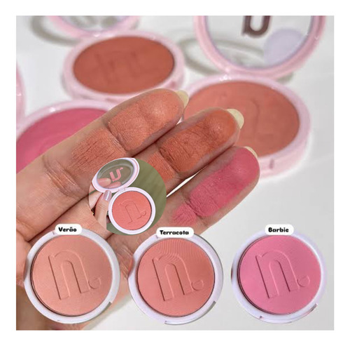 Instant Blush Compacto 11g - Nina Make Up - Efeito Natural