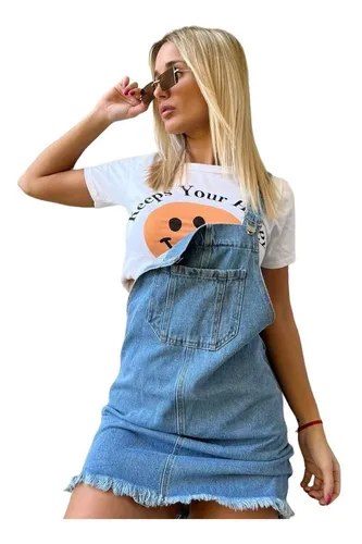 Jumper Dama Jean Enterito Pollera Jardinero Mujer