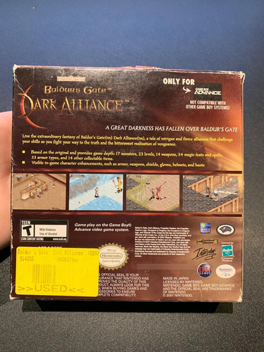 Baldur's Gate: Dark Alliance Game Boy Advance (Usado)