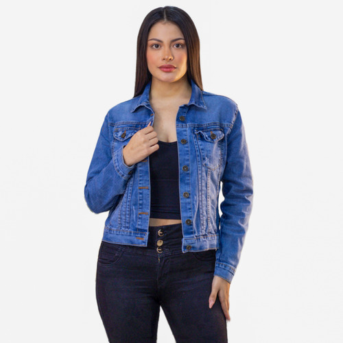 Chamarra De Mezclilla Stretch Unicornio De Moda Juvenil