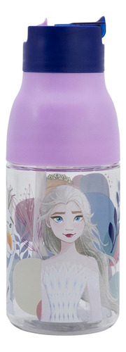 Botella Doble Apertura Frozen 420 Ml Color Lila