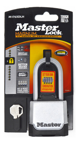 Master Lock M176xdlh 2 Magnum Zinc Diecast Candado Corporal