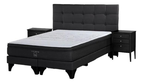 Cama Tempo Rosen 2 Plazas + Muebles Issey