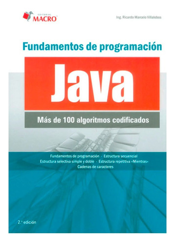 Libro Fisico Fundamentos De Programacion Con Java Original