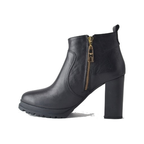 Imagen 5 de 10 de Botas Botitas Cuero Mujer Taco - Maca - Ferraro
