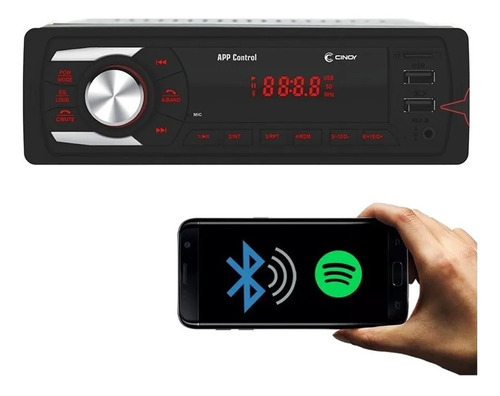 Aparelho De Som Auto Radio Mp3 Sd Usb Fm Aux Com Bluetooth