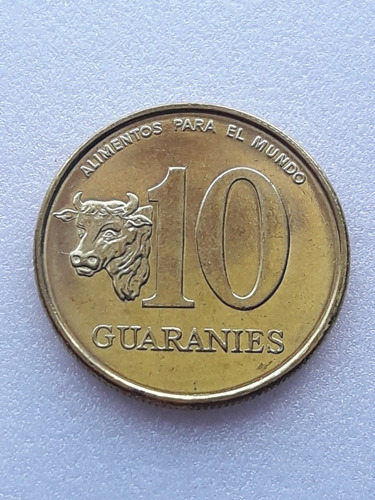 2 Moedas Fao Paraguai - 5 E 10 Guaranies Flor De Cunho. (Usado)