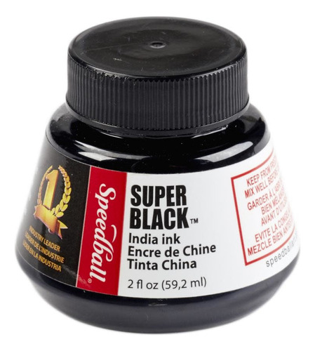 Tinta China Speedball Negro Para Dibujar Y Caligrafía 59,2ml