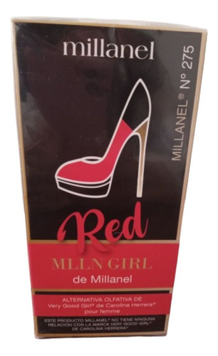 Perfume Femenino Red Mlln Girl, De Millanel N° 275, 60 Ml.
