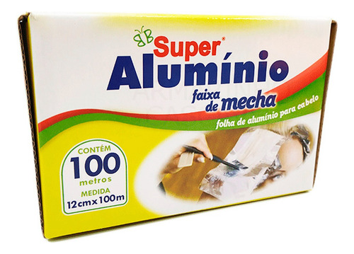 Kit 6 Rolos Papel Aluminio P/ Mechas Cabelo 12 X 100 M Cada