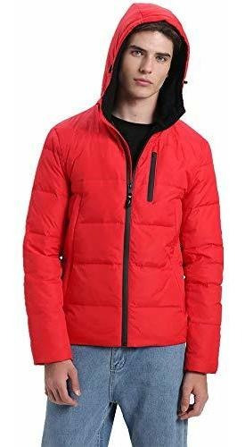 Valuker Men's Down Jacket With Hood 90% Down Coat Puffer Ja
