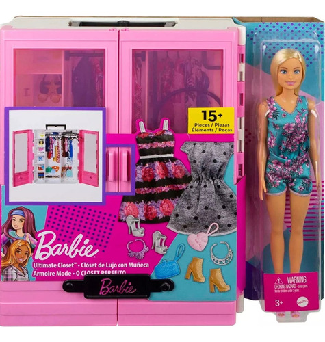 Muñeca Barbie Fashionistas Closet De Lujo Con Accesor Mattel
