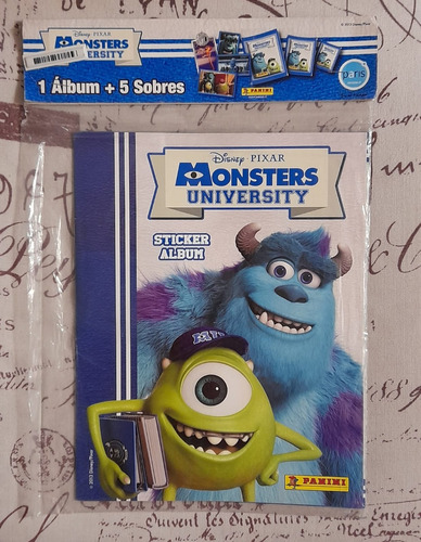 .- Album Monster Universuty + 5 Sobres Sellados Panini