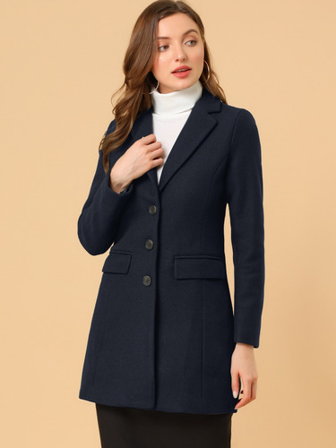 Abrigo Mujer Estilo Chaquetón Chamarra Larga Invierno