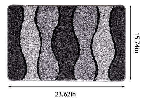 Alfombra De Baño En L, Microfibra Extrasuave Y Absorbente