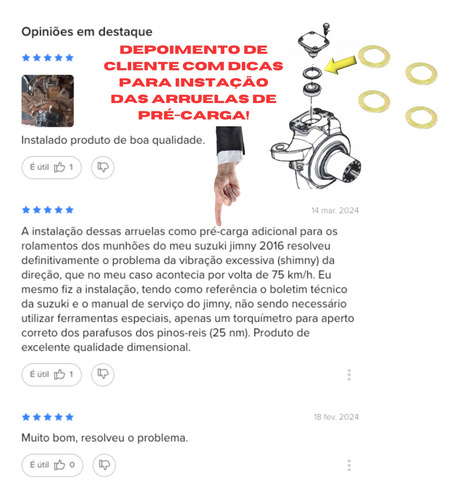 Cvkit 4 Rolamento Munhao 2 Retentor Jimny 1.3 16v 2018