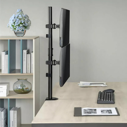 Suporte 2 Monitores Vertical Com Base De Mesa 13 A 32