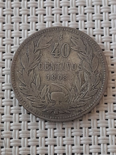 40 Centavos 1908 - Plata