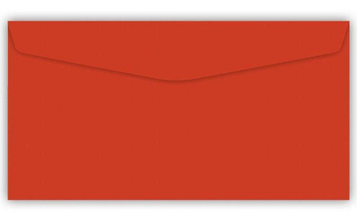 Envelope Oficio 11,4cmx22,9cm 80g Color Plus Vermelho