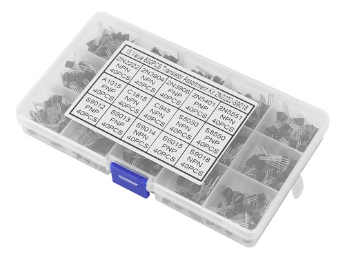 Kit De Surtido De 600 Unidades De Transistores Npn To-92 Pnp