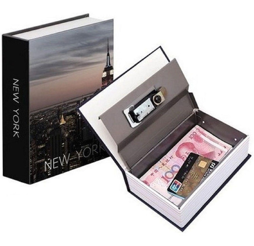 Imagem 7 de 8 de Cofre Camuflado Com Chave Em Formato Livro Grande New York