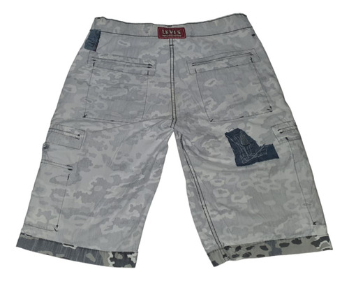 Levis Camuflaje Gris Bermuda Tipo Cargo Hombre Talla 31 (Usado)