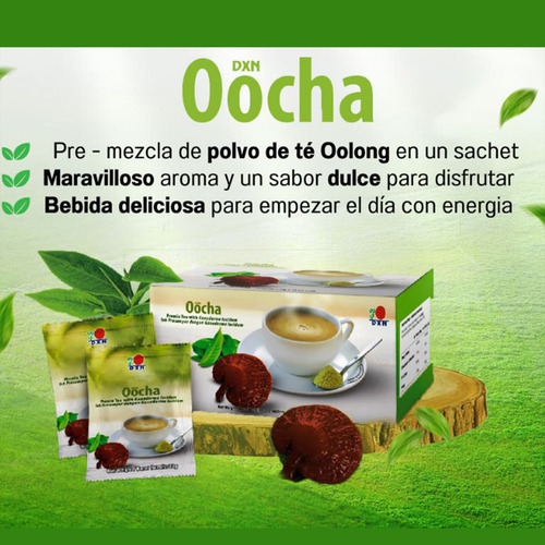 Té Oocha Dxn Con Ganoderma- Te Oolong Caja Con 12 Sobres