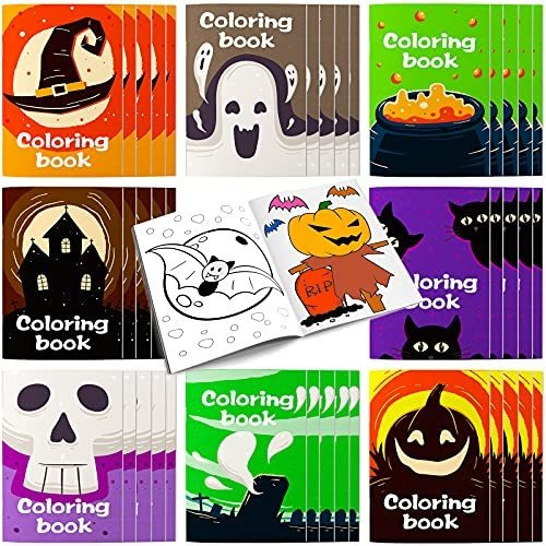 40 Pack Halloween Coloring Books, Halloween Party Z6vjk