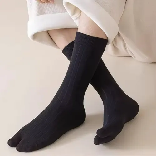 2 Pares De Calcetines Unisex Con Punta Tabi Para Kimono Y Sa