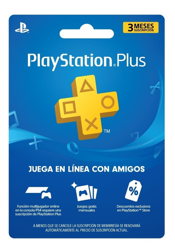 Playstation Plus 3 Meses Psn Argentina Usa Y América Ps Plus
