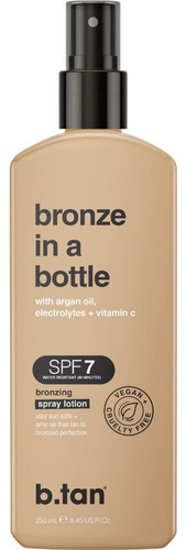 Loción Bronceadora En Aerosol B.tan Bronze Con Spf 7 250 Ml