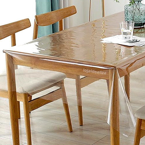 Toalha Mesa Plastico Transparente Pvc 4,00x1,40 - 0,15mm