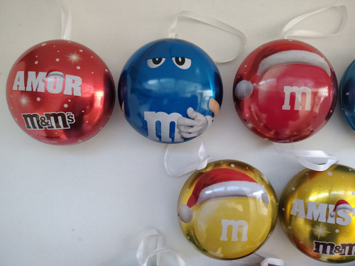 Set De 10 Esferas Metlicas M&ms Vacías (Usado)