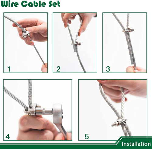 Kit De Accesorios Para Toldo Con Cable De 50 Pies Para Insta