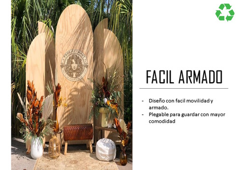 Pack De Mamparas Mixta 8mm Mdf, Eventos Fiestas Plegable