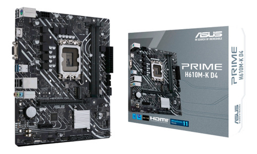 Tarjeta Madre Asus Prime H610m-f D4 R2.0 Lga1700 Ddr4 Matx