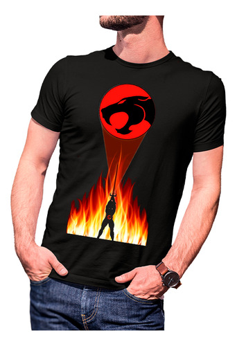 Playera Negra Thundercats Señal. Casual
