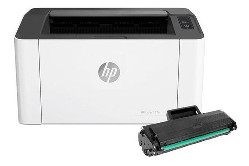 Impresora simple función HP Laser 107w con wifi gris y negra 220V - 240V 4ZB78A