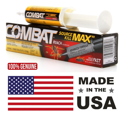 Gel Combat Max 60g Made In Usa Mata Chiripas Y Cucarachas