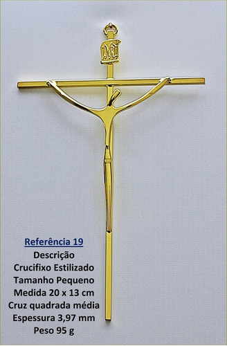 Crucifixo De Parede Estilizado Jesus Cristo Mini 21 X 13 Cm