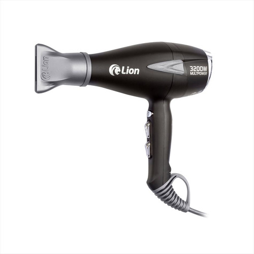Secador Lion Multpower 3200w Preto Fosco 220v + Difusor Pink