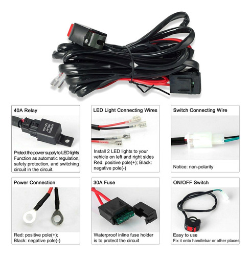 Arnés De Cableado De 12v, Ligero, Fácil De Instalar,