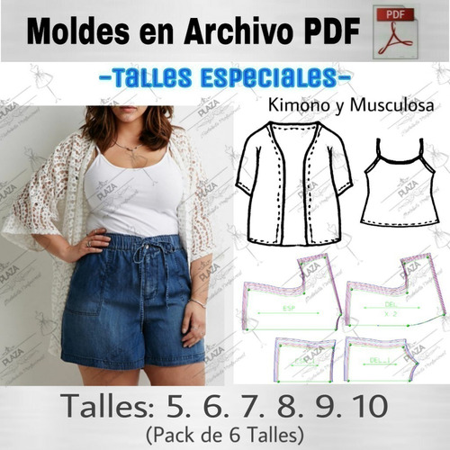 Moldes En Pdf Conjunto Diy Talle Grande Especial 5 Al 10