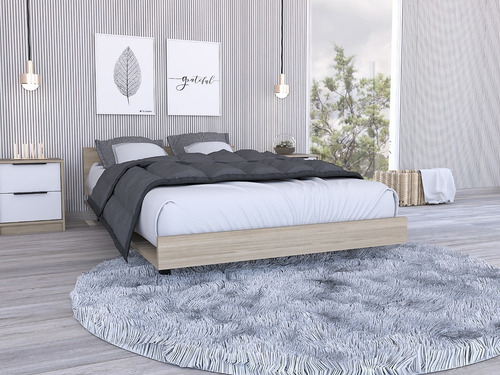 Cama Kaia / Single - Rovere / Blanco Marquez Color Rovere-blanco Marquez
