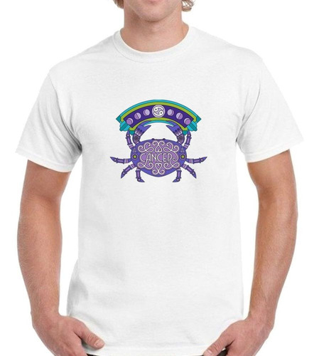 Remera De Hombre Signo Zodiaco Cancer Representacion Arte