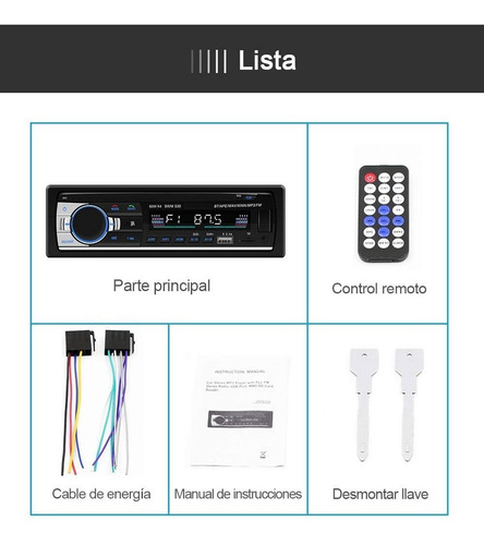 Imagen 7 de 8 de Auto Estereo Reproductor Mp3 Bluetooth Manos Libres Control