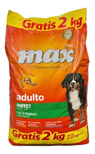 Alimento Para Perro Adulto Max Buffet 20kg + 2 K + Regalo