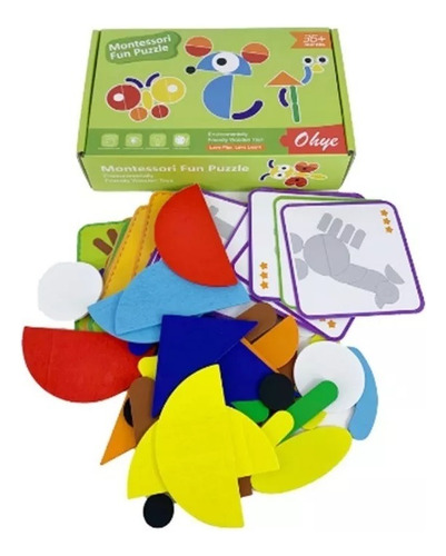 Imagen 2 de 7 de Rompecabezas Puzzle Juego Madera Montessori 39 Piezas Niños