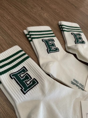 Kit 3 Pares Meias Divertidas Coreanas Supy Brancas Listras Estampas E Folhas Único 33 Ao 40