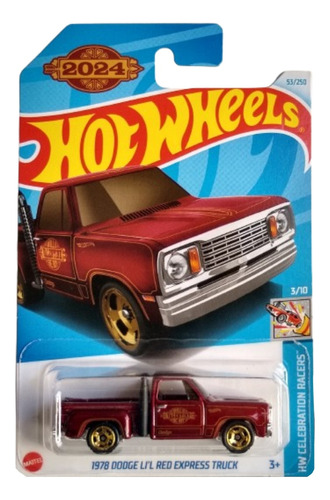 Hot Wheels 1978 Dodge Red Express Truck Edición San Valentín